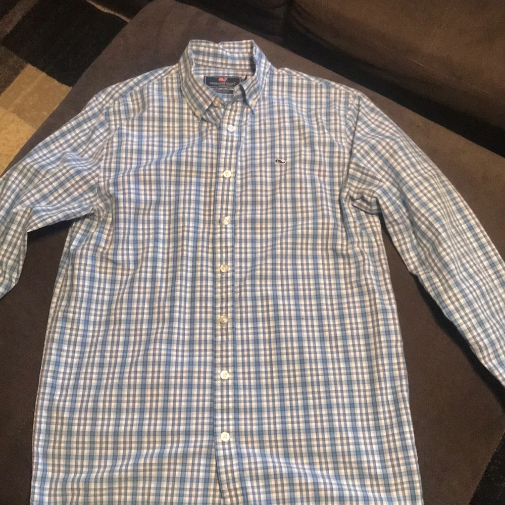 Vineyard Vines Youth plaid XL Button down